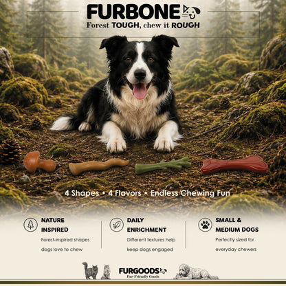 FURBONE Smaakvolle Nylon Honden Kauwspeeltjes 4 Stuks, Botten voor Kleine & Middelgrote Honden